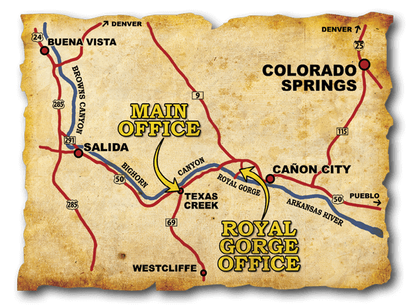 Arkansas River Map Colorado's Arkansas River Map for whitewater rafting adventures