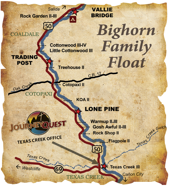  Family Float Bighorn Sheep Canyon Arkansas River Map